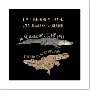 Funny Alligator and Crocodile T-Shirt Posters and Art